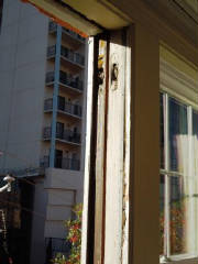 Old Wood Window - Broken Pulley Balance